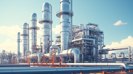 oil refinery plant. generative ai