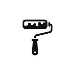 Obraz premium Paint roller icon isolated on white background