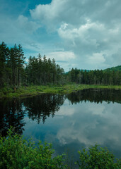 Fototapeta na wymiar Cherry Mountain Pond in the White Mountains, New Hampshire