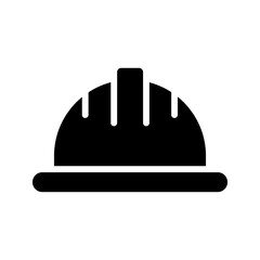 Helmet icon. Builder safety helmet vector icon color editable