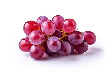 Fototapeta premium Red grape isolated on white background.Generative Ai.