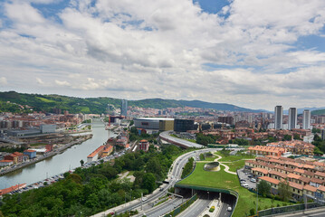 Bilbao view from Kobetamendi, Bilbao, Biscay, Basque Country, Euskadi, Euskal Herria, Spain, Europe.