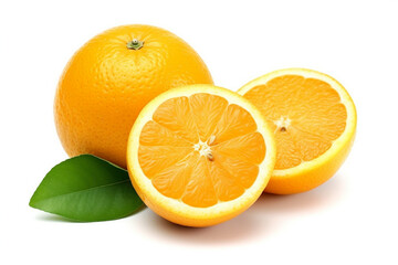 Orange fruit isolated on white background.Generative Ai.