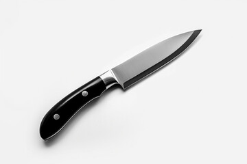 knife on white background.Generative Ai.