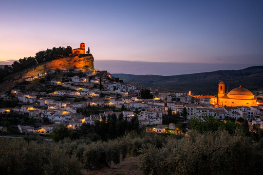 Old town with buildings in evening time