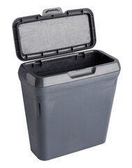 Plastic container with an open lid on a transparent background. Mockup isolated object. Element for design