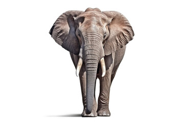 Obraz premium Elephant isolated on white background.Generative Ai.