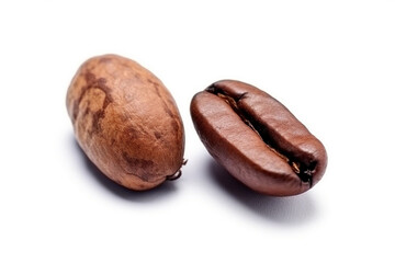 Coffee beans isolated on white background.Generative Ai.