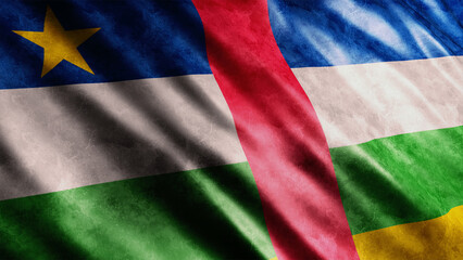 Fototapeta premium Central African Republic National Grunge Flag, High Quality Grunge Flag Image 