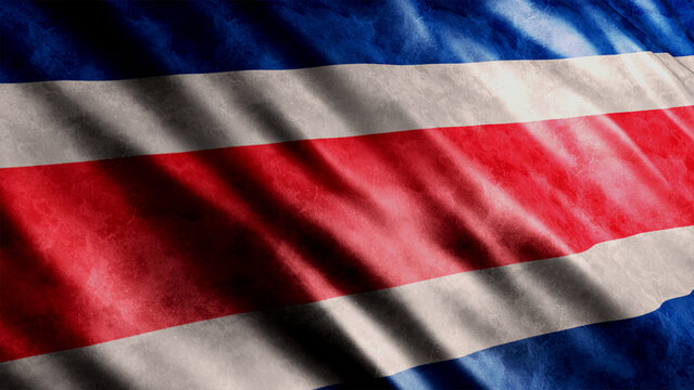 Costa Rica National Grunge Flag, High Quality Grunge Flag Image 