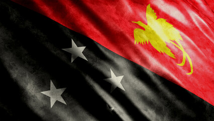 Papua New Guinea National Grunge Flag, High Quality Grunge Flag Image