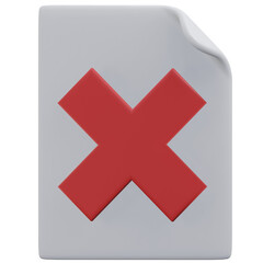 Rejected seal, approved and rejected 3d icon illustration with transparent background