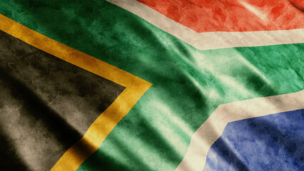 South Africa National Grunge Flag, High Quality Grunge Flag Image