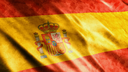 Spain National Grunge Flag, High Quality Grunge Flag Image