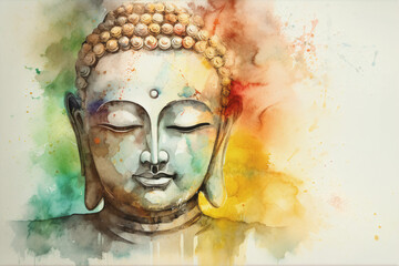 buddha acryl drawing - obrazy, fototapety, plakaty