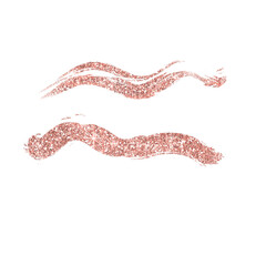 Brush stroke rose gold glitter