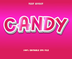 Candy text effect cartoon style