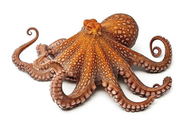 Obraz premium Octopus isolated on white background.Generative Ai.