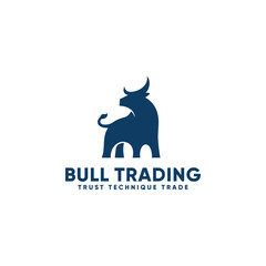 Bull Trading Logo Inspiration, Bitcoin