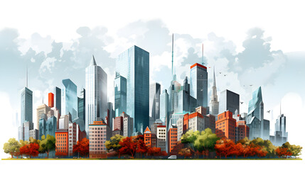 cities in the world, vector graphic illustration