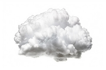Cloud isolated on white background.Generative Ai.