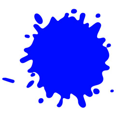 Blue liquid splashes, swirl waves with scatter drops. Royalty high-quality free stock PNG of paint or ink splashing dynamic motion, design elements for advertising isolated on transparent background