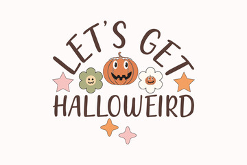 Retro Cute Halloween EPS Design
