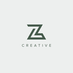 Modern unique letter ZL LZ logo design template - vector.