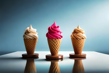 ice cream cones AI Generated 