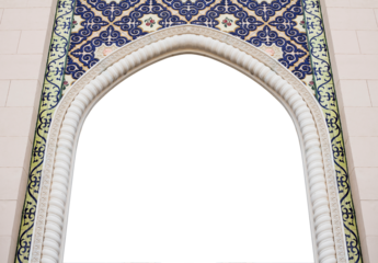Part of the building architecture element, vintage arches and openings. isolated object with transparent background. Element for design