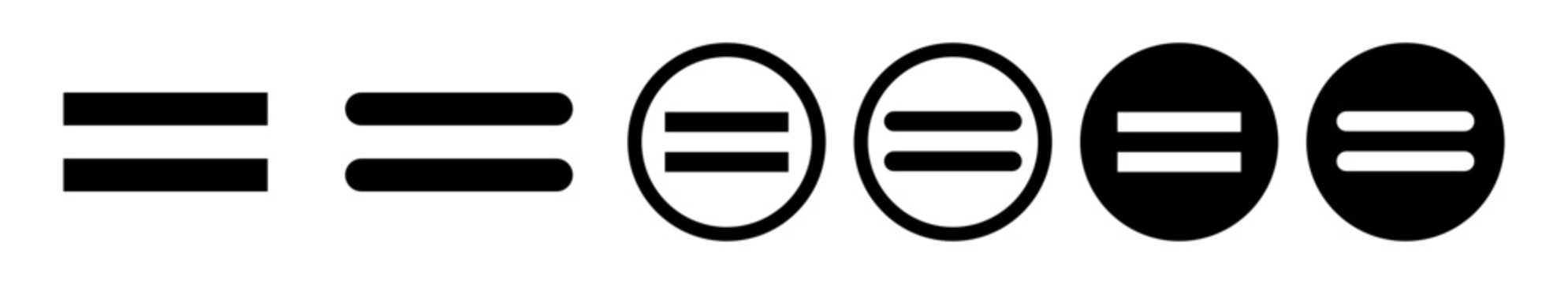 Equal sign and equal symbol
