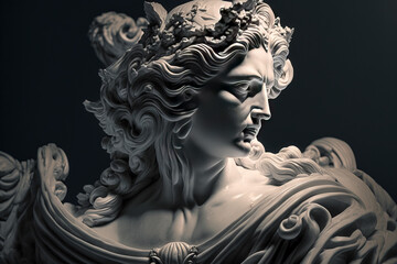 Fototapeta na wymiar Timeless Marvel: The Breathtaking Beauty of a Classic Marble Sculpture, a Masterpiece of Artistic Grace and Elegance created with Generative AI technology
