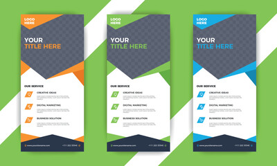 Corporate dl flyer template rack card design