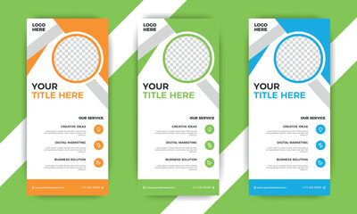 Corporate dl flyer template rack card design