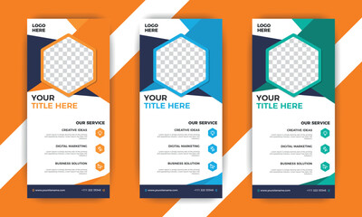 Corporate dl flyer template rack card design