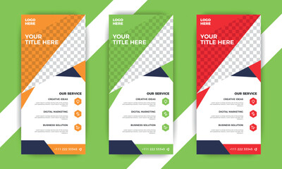 Corporate dl flyer template rack card design