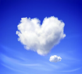Naklejka na ściany i meble Heart shaped cloud
