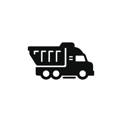 Dump truck icon isolated on white background