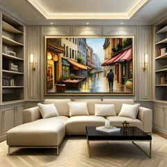 living rooms  generative by AI technology