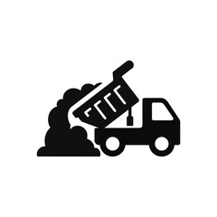 Dump truck icon isolated on white background