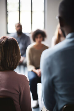  person attending a mental health seminar or workshop.

