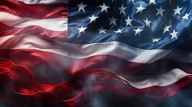 Flag USA background design for independence, veterans, labor, memorial day. Generative Ai