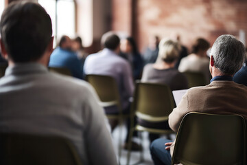 Obraz premium person attending a mental health seminar or workshop. 