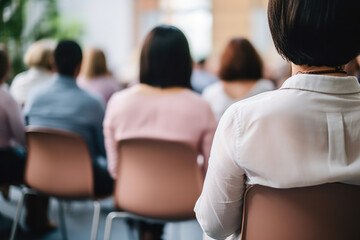  person attending a mental health seminar or workshop.
