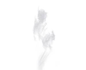 Smoke cloud, white and fog isolated on transparent background gas, steam or explosion with mist design. Dust, puff vaping or pollution for climate change or light air in cutout or png