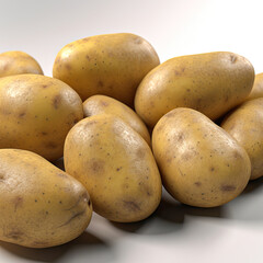 potatoes isolated on white background,potatoes on a white background