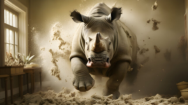 rhinoceros destroys Generative AI
