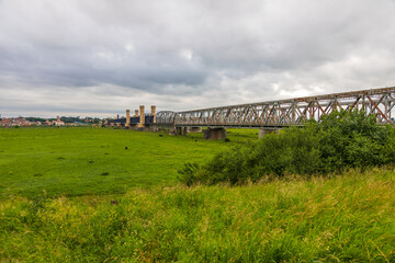 Old bridge on the river Vistula in Tczew, Poland