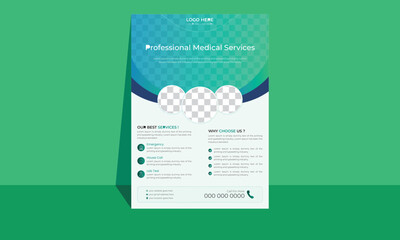 Medical Flyer Design Template. Creative and Modern Flyer Design. Editable Flyer Design Template.