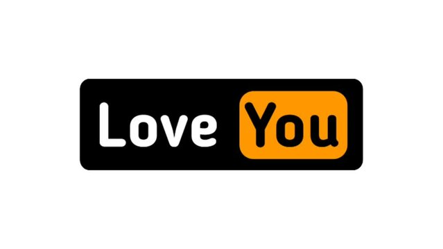Love you animation text handwritting. Love you is good for greeting someone we love on big days. I love you Animation in white Background. heart valentine day illuminated letters